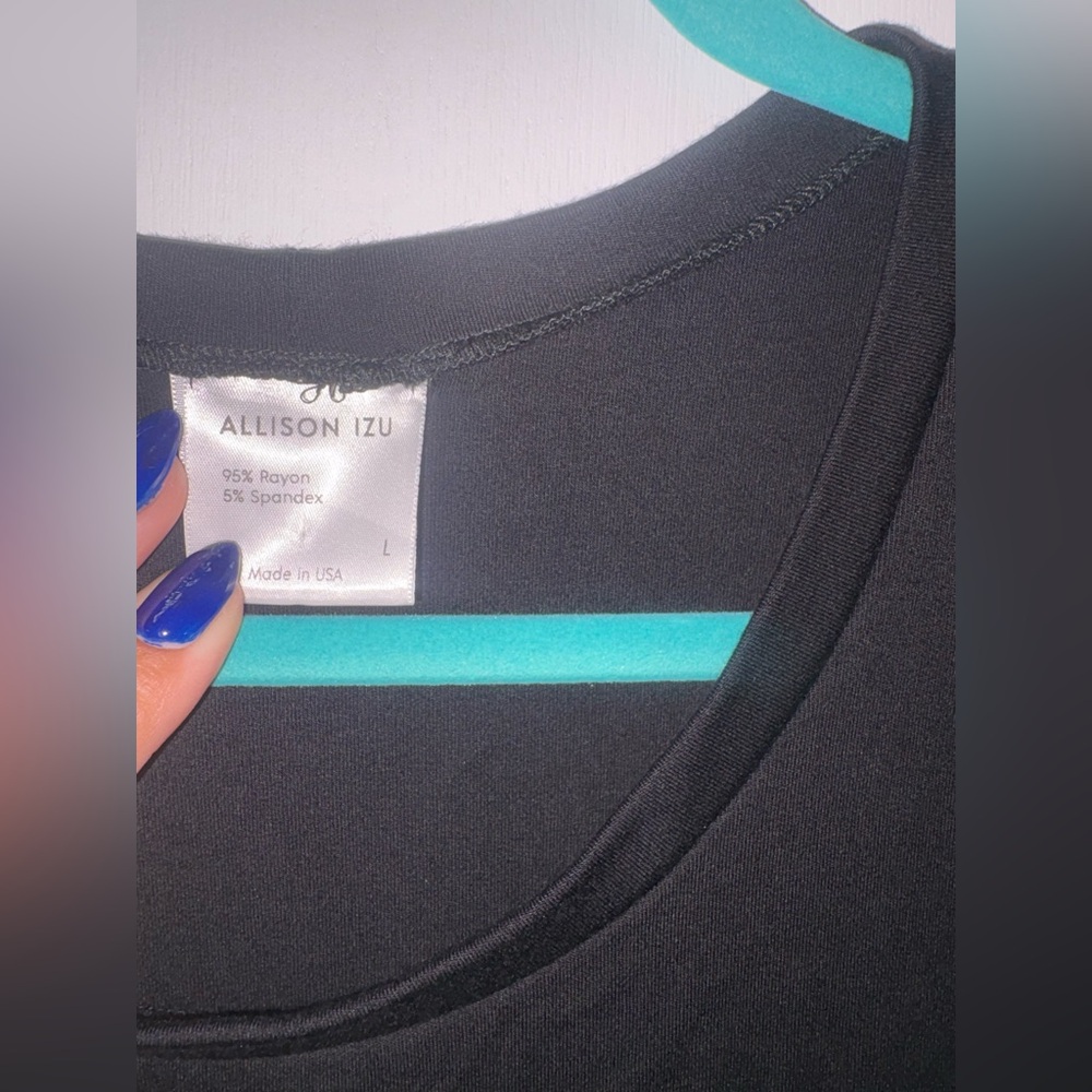 Allison Izu Charcoal Tank Top, L - Picture 2 of 4